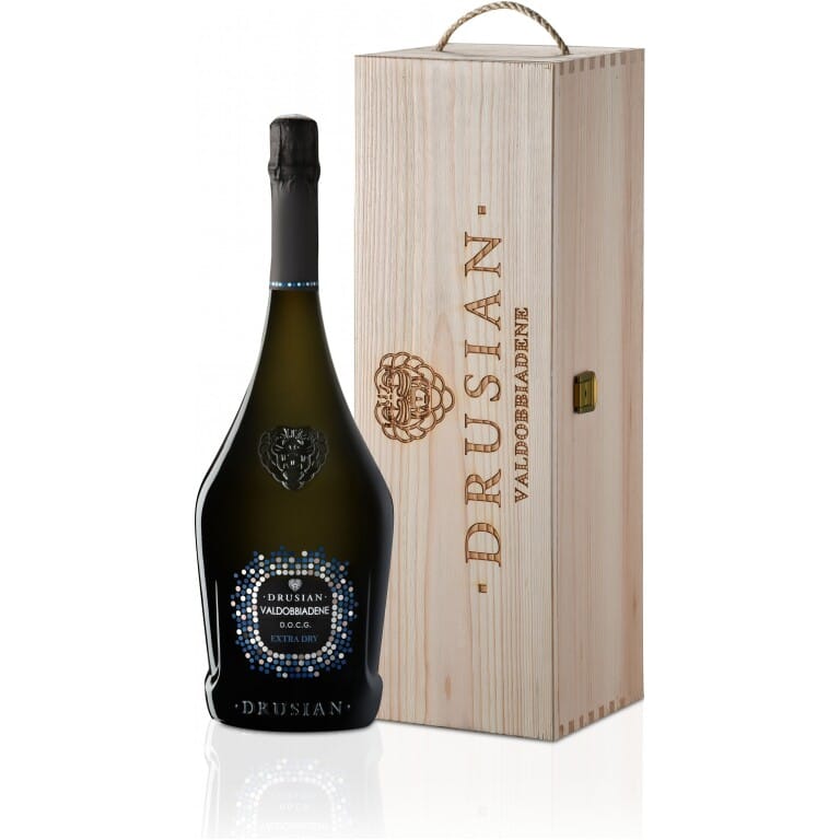 Drusian Valdobbiadene Prosecco Extra Dry MAGNUM Caseta Lemn