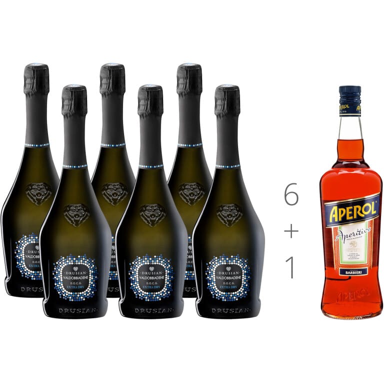 Pachet Drusian Valdobbiadene DOCG Extra Dry cu Aperol