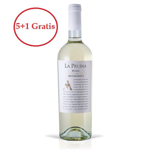 malvasia-20 Pachet 5+1 gratis, La Pruina, Italia, Malvasia Bianca IGT 6x0.75L - imagine 1